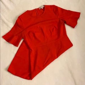 Loft Red Dress - Flair Sleeve, Business Attire